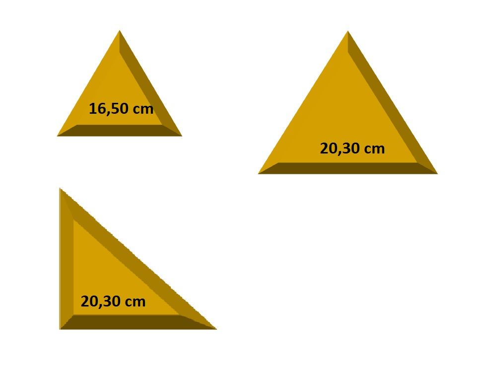 Form dreieckig gleichsch. 16,50 cm