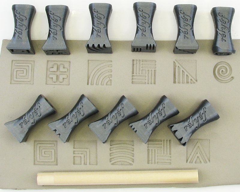 Stempel-Set geometrisch, quadr.