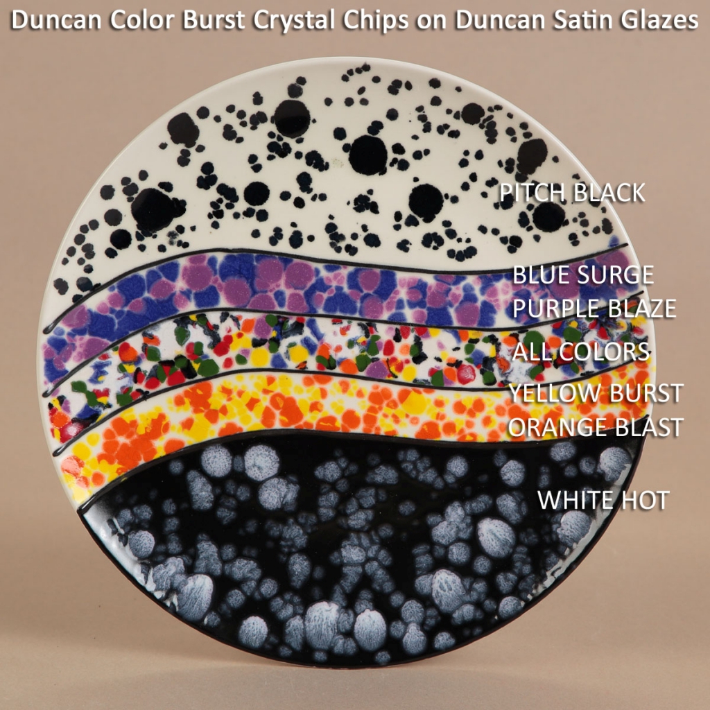Duncan Color Burst Crystal Chips CR875 PITCH BLACK Painting Ceramics Supplies 