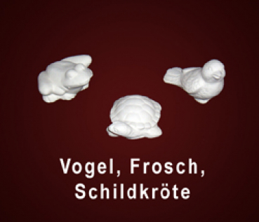 S3769 Vogel, Frosch, Schildkröte - 7-10 cm