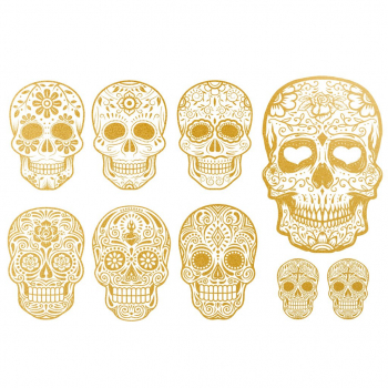 Gold Skull Decal
