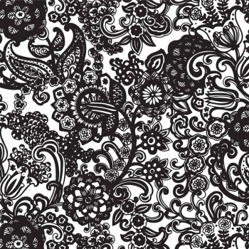 Retro Blumen Dekorbild