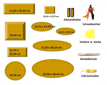 GR Assortment Set Angular and Oval w. tools