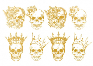Gold Skull King & Queen Decal
