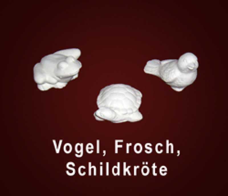 S3769 Vogel, Frosch, Schildkröte - 7-10 cm