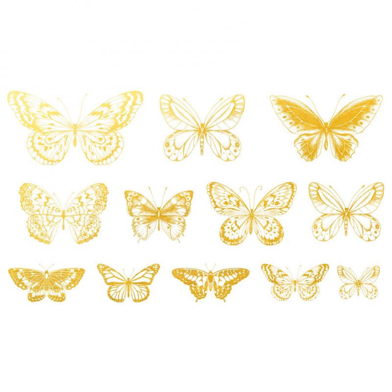 Gold Butterfly 01 Decal